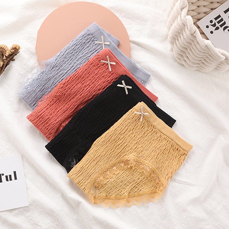 Quần Lót Cotton Bamboo Nhún Viền Ren Thông Thoáng Ko Gây Hằn SC01 | BigBuy360 - bigbuy360.vn