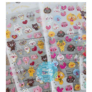 Hình dán sticker nổi nhựa trong Crystal Sticker