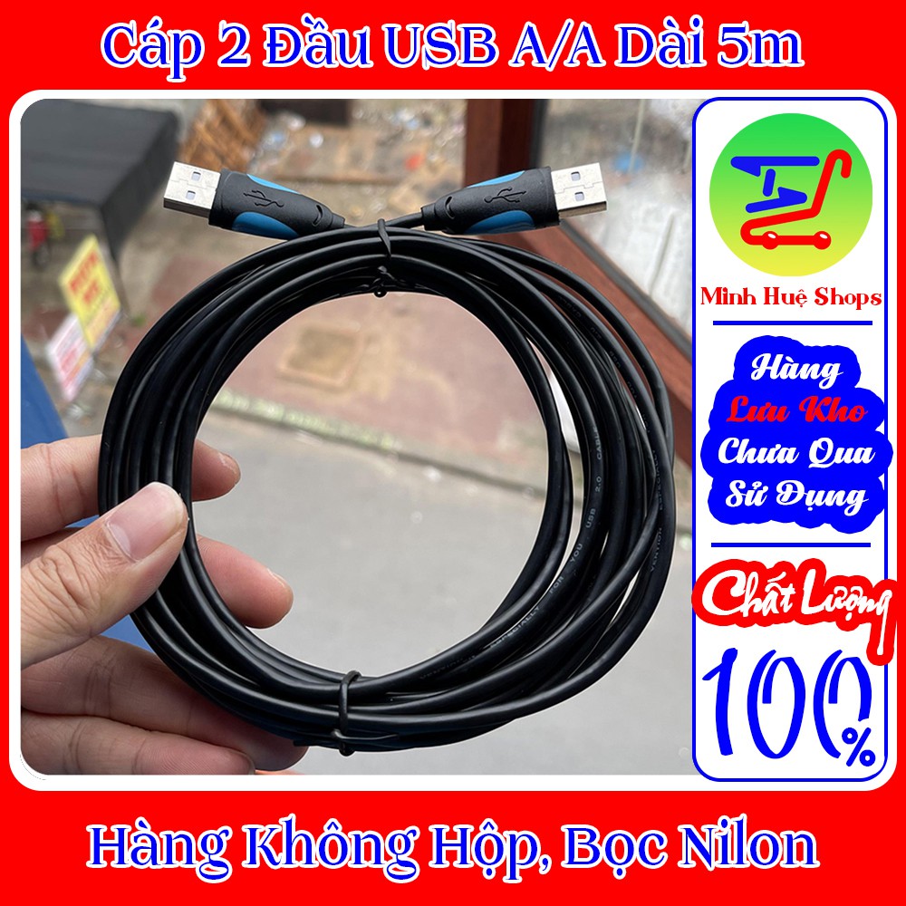 Cáp Chuyển Đổi Tốc Độ Cao 2 Đầu USB A/A Dài 5m