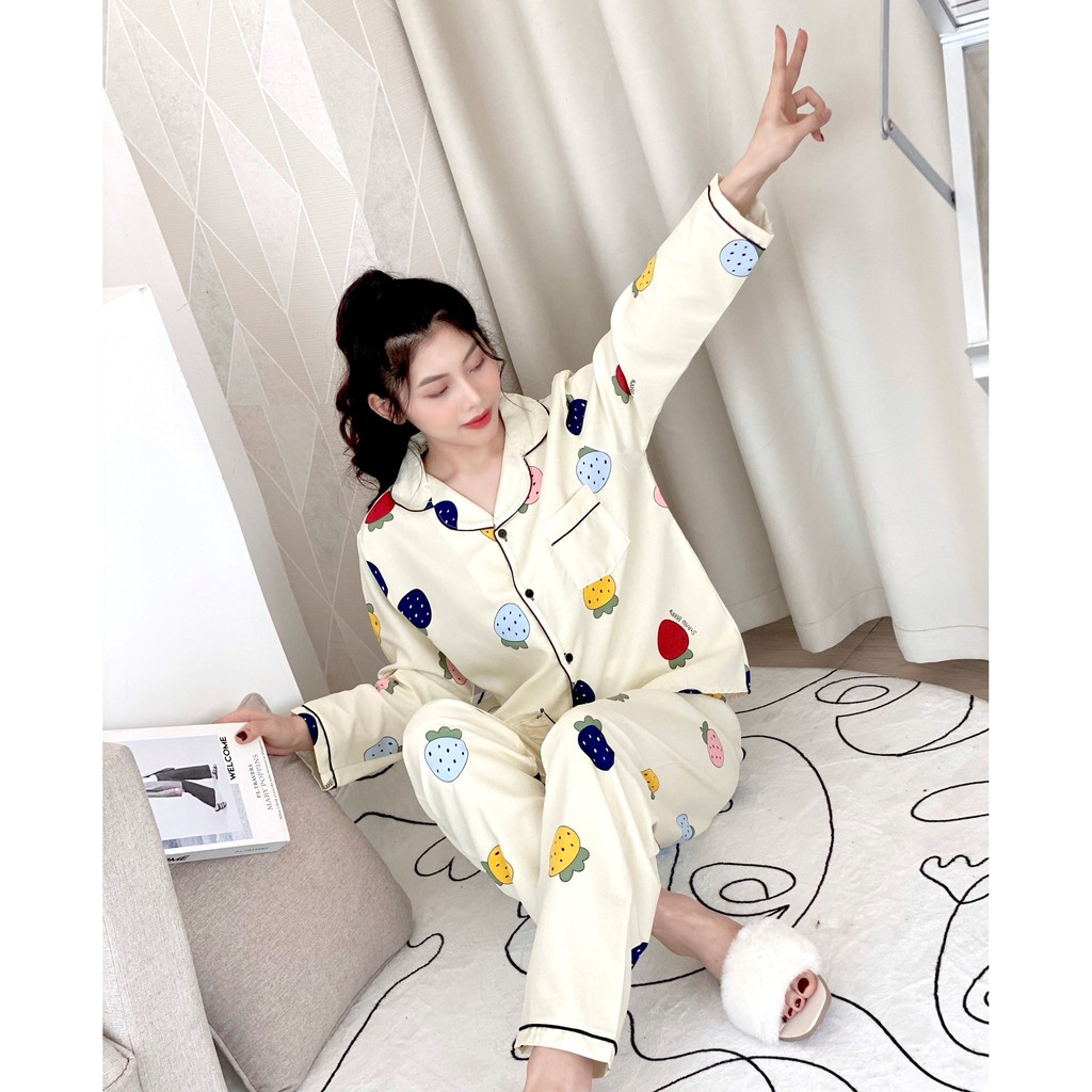 Bộ ngủ nữ Pijama mặc nhà Kate Thái tay dài quần dài | BigBuy360 - bigbuy360.vn