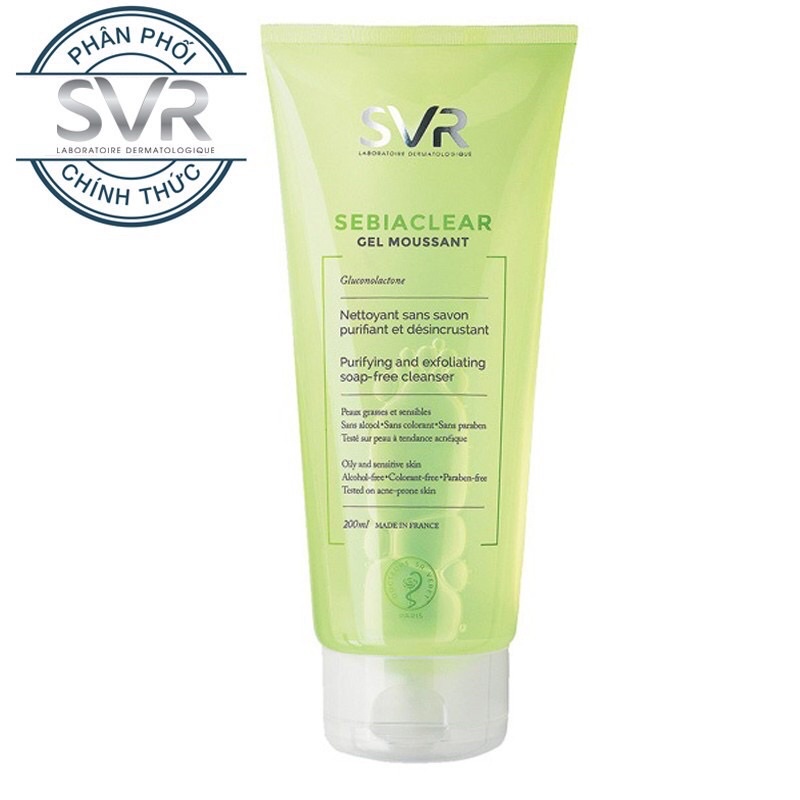 SỮA RỬA MẶT SVR - SEBIACLEAR Gel Moussant