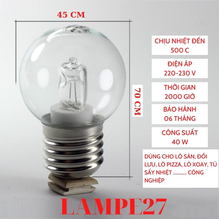 Bóng Đèn Lò Nướng Chịu Nhiệt 500 Độ Cho Lò PIZZA Bánh Công Nghiệp Sàn Đối Lưu Tủ Sấy Thực Phẩm SOUTHSTAR - LAMPE27