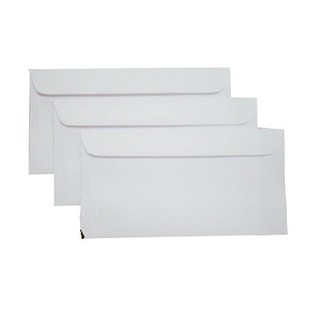 Phong bì trắng A5 100 cái _ DL100gsm có phết keo dán sẵn trên nắp phong bì
