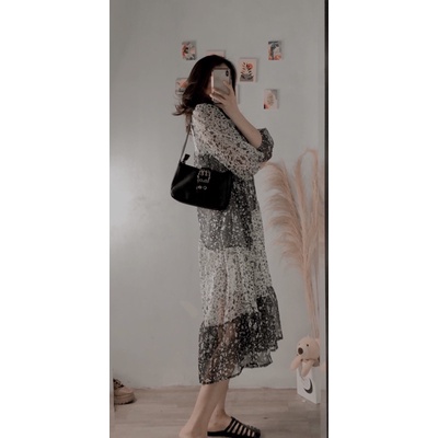 [DAQUY20]Váy Vintage hoa nhí hai lớp nhẹ nhàng tặng kèm quà🌸FREESHIP🌸Váy Vintage hoa nhí hai lớp phong cách Hàn Quốc hot | BigBuy360 - bigbuy360.vn