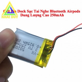 Cell Pin Dock Sạc Tai Nghe Bluetooth tai nghe ko dây táos Dung Lượng Cao 300mAh-Pin Li-Po 3.7V 602030