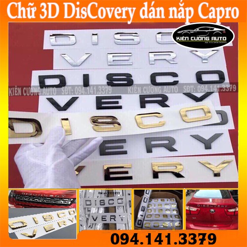 Chữ 3D DisCovery dán nắp Capro