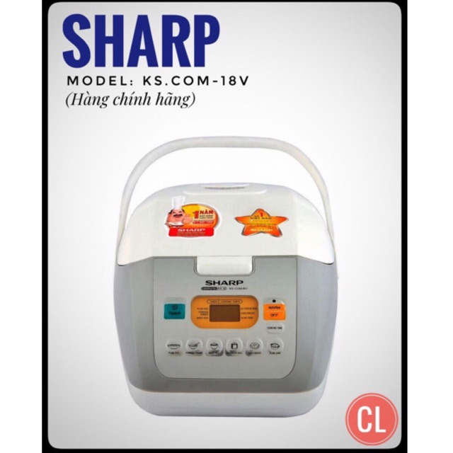 HÀNG CHÍNH HÃNG-NỒI CƠM ĐIỆN SHARP COM18V