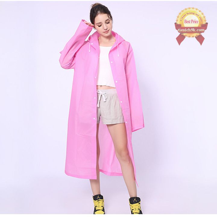 Áo mưa trong suốt nhìn xuyên thời trang măng tô Hàn Quốc