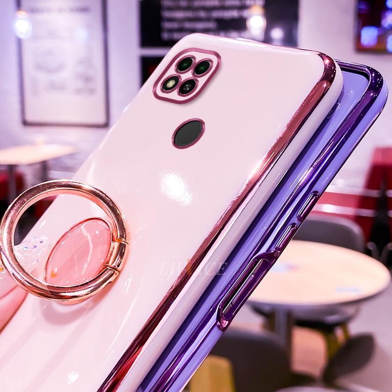 Ốp Điện Thoại Mềm Có Vòng Đỡ Dành Cho OPPO A57 5G A96 A95 A36 A76 A74 A54 A55 A92 A52 A53 Realme 9i 8i GT Neo