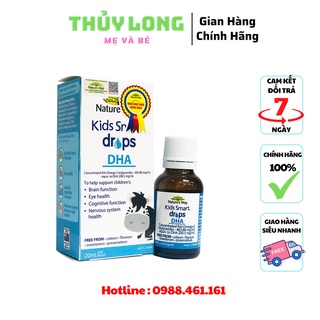 [CAM KẾT CHÍNH HÃNG] DHA Nature's Way Kids Smart Drops DHA Dạng Giọt Giúp Tăng IQ, Phát Triển Não Bộ Cho Bé 20ml