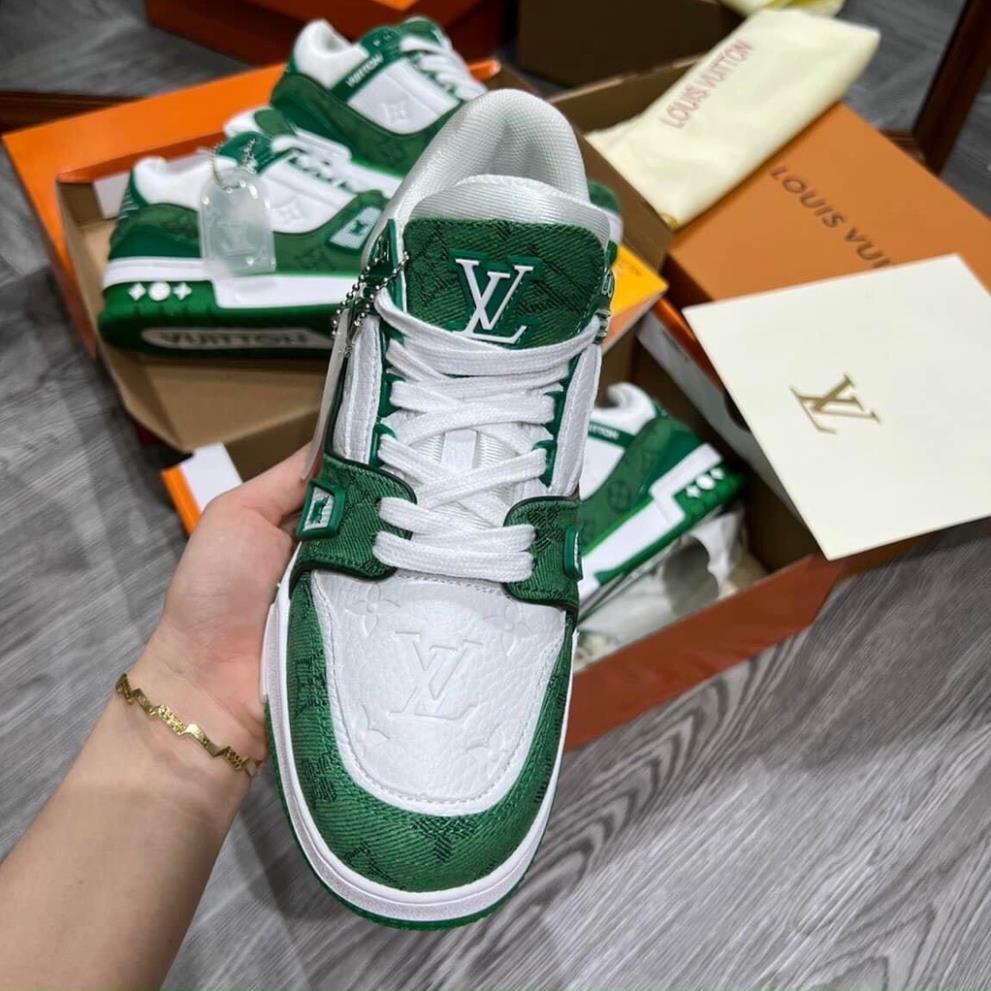 Giày LV Xanh Lá_Giày thể thao LV trainer Green Low màu mới nhất hot trend 2023