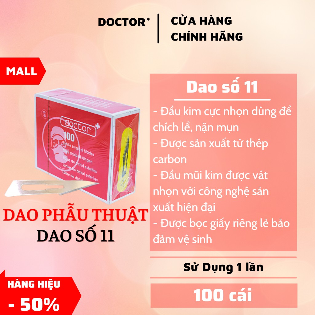 Dao lấy mụn - dao mổ y tế (hộp 100c)