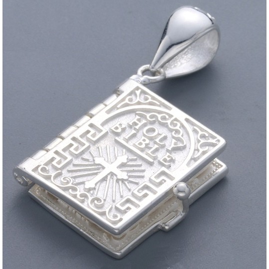 Dây chuyền bạc 925 sách Kinh Thánh (The Bible)