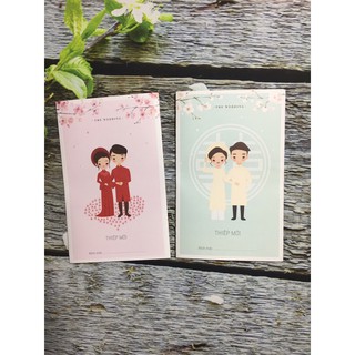 Thiệp cưới hình chibi
