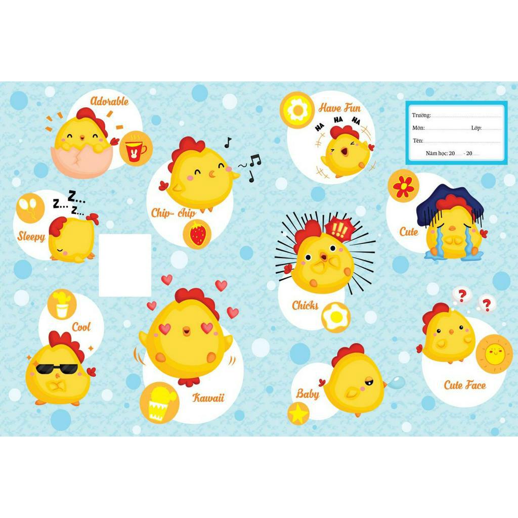 Set 5 Giấy Bao Tập Cute HOẠT HÌNH tiện lợi sẵn bao kiếng