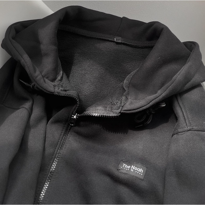 Áo khoác nỉ zip NOAZH xám trắng ảnh thật unisex SSSTore ( nam nữ mặc đều được)