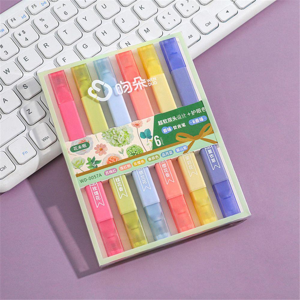 Bộ 2 Hộp Bút Đánh Dấu Hai Đầu Màu Cầu Vồng Bảo Vệ Mắt