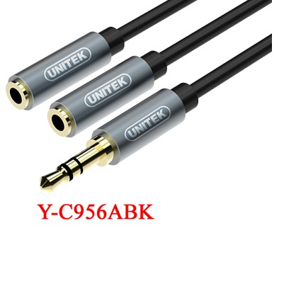DÂY CHIA TỪ 1 RA 2 TAI NGHE LOẠI TỐT UNITEK Y-C956 JACK CẮM 3.5 LY