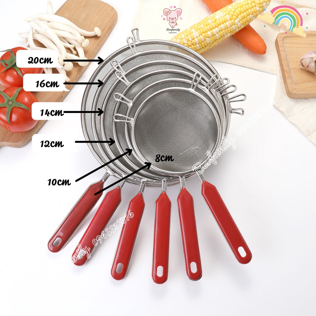 [Nội trợ là phải có] Dụng Cụ Rây, Lọc Nhỏ Thức Ăn, Rây Đồ Ăn Dặm Cho Bé Có Tay Cầm Tiện Lợi Beosmart