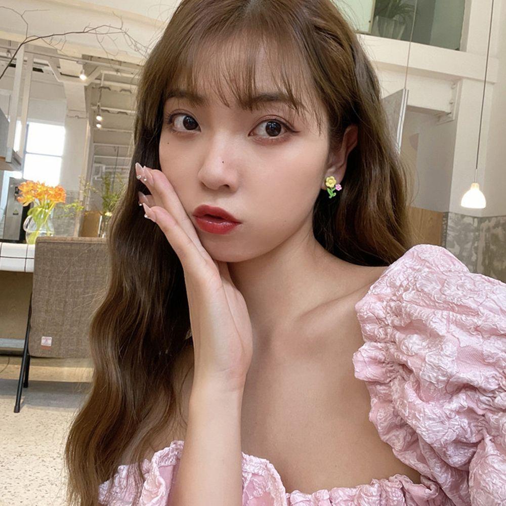 MXGOODS Bông Tai Hình Hoa Đính Đá Lấp Lánh Thời Trang Cho Nữ