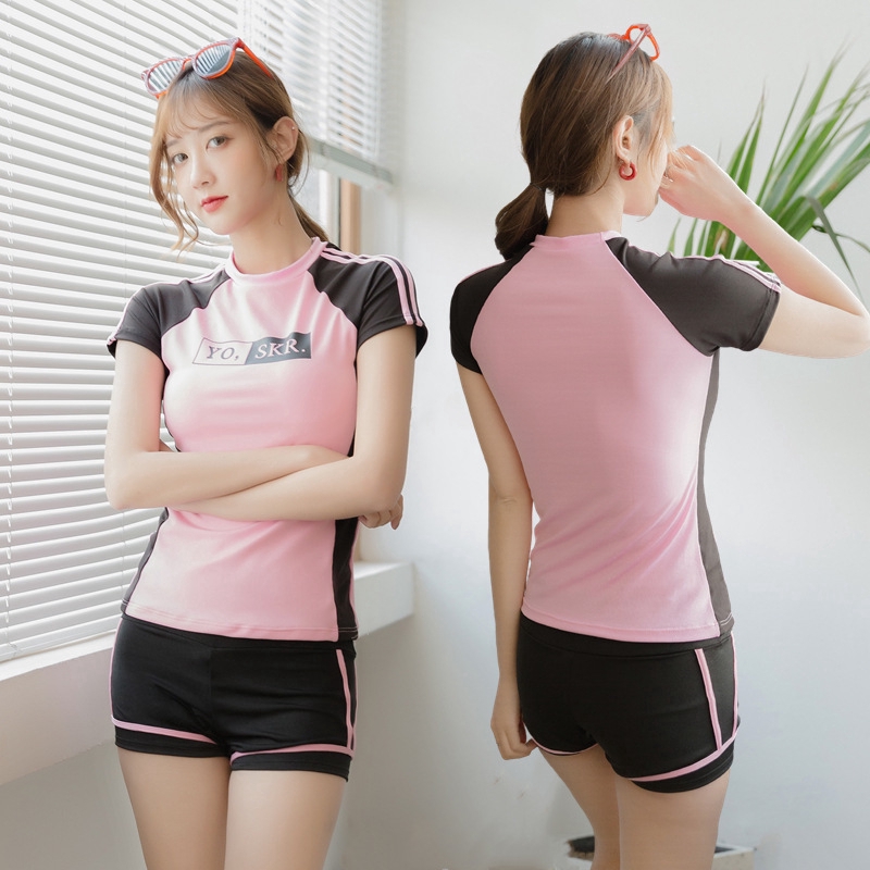 Set Đồ Bơi Ngắn Tay Thể Thao 2020 Cho Nữ | BigBuy360 - bigbuy360.vn