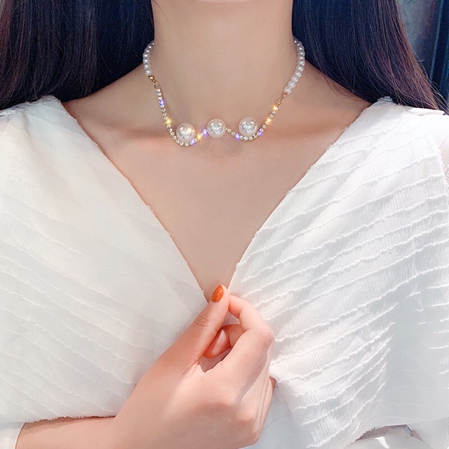 Vòng cổ choker đá