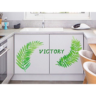 DECAL DÁN TƯỜNG LÁ XANH VICTORY
