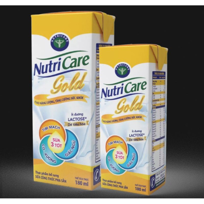 thùng 48 hộp sữa pha sẵn Nutricare gold 180ml