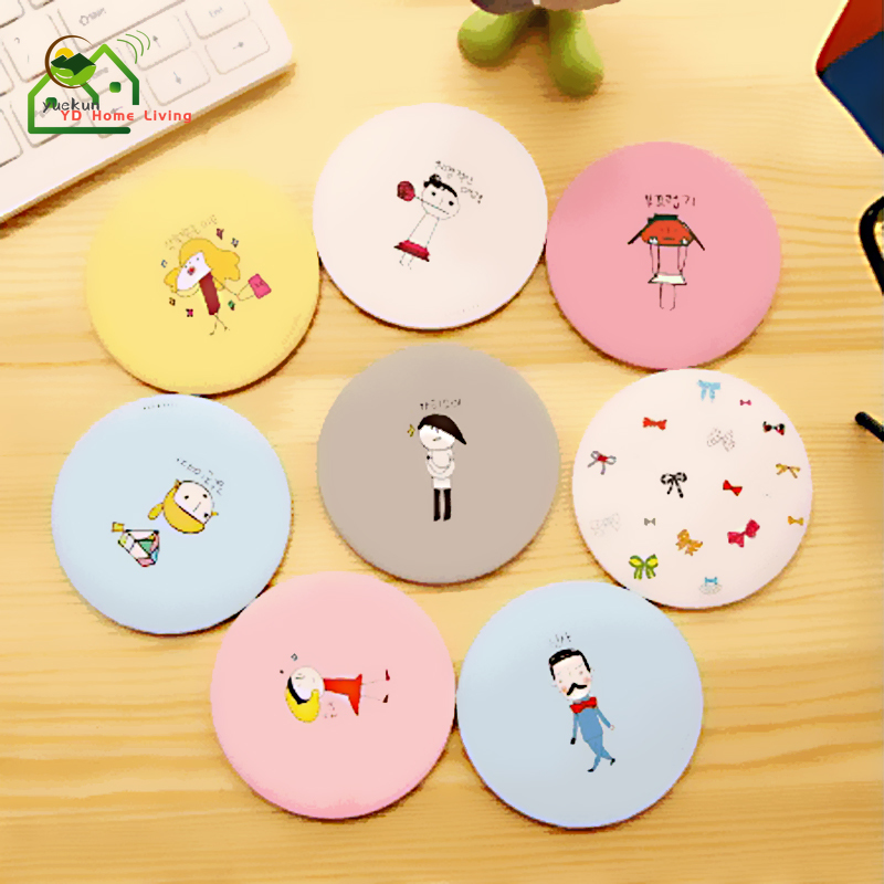 [Hàng mới về] Gương trang điểm cầm tay thiết kế hoạt hình đáng yêu cho nữ