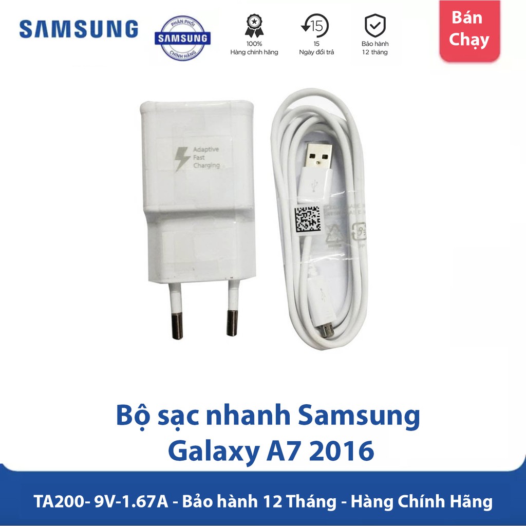 Bộ sạc nhanh Samsung Galaxy A7 2016 - Hàng Chính Hãng