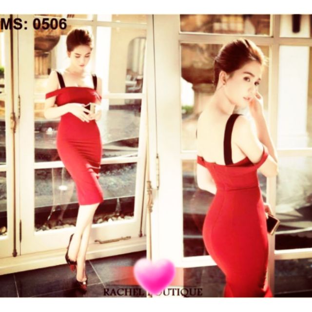 Đầm body lệch vai ngọc trinh