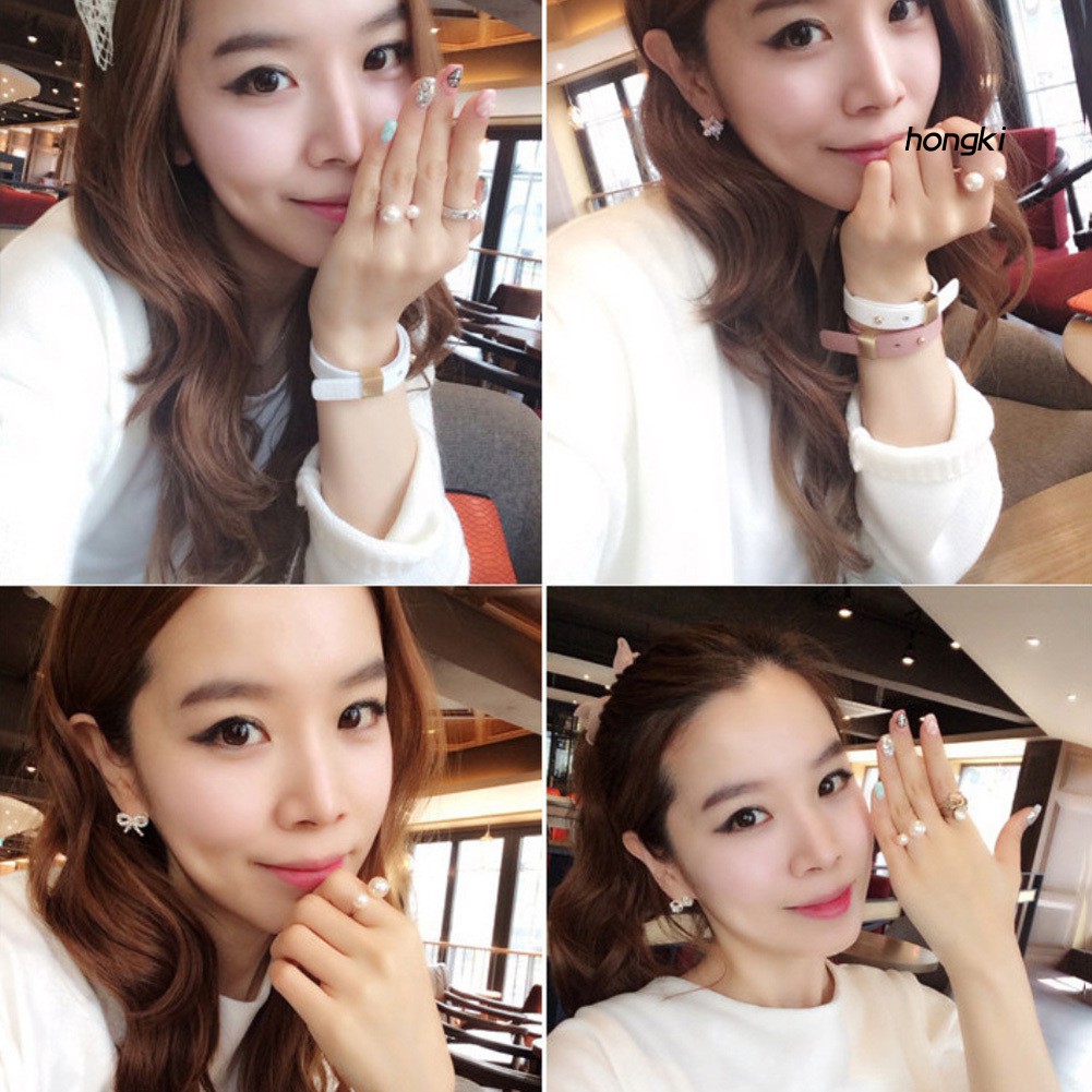 Nhẫn Hở Đính Ngọc Trai Nhân Tạo Thời Trang Dành Cho Nữ