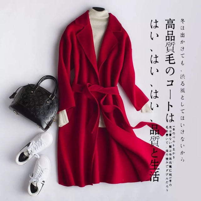 Áo dạ ép đỏ cực sang