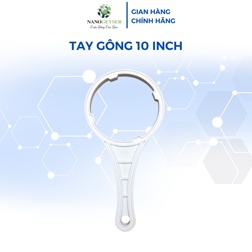 Tay vặn cốc lọc 10 inch, 20ich, màng, Tay vặn đa năng