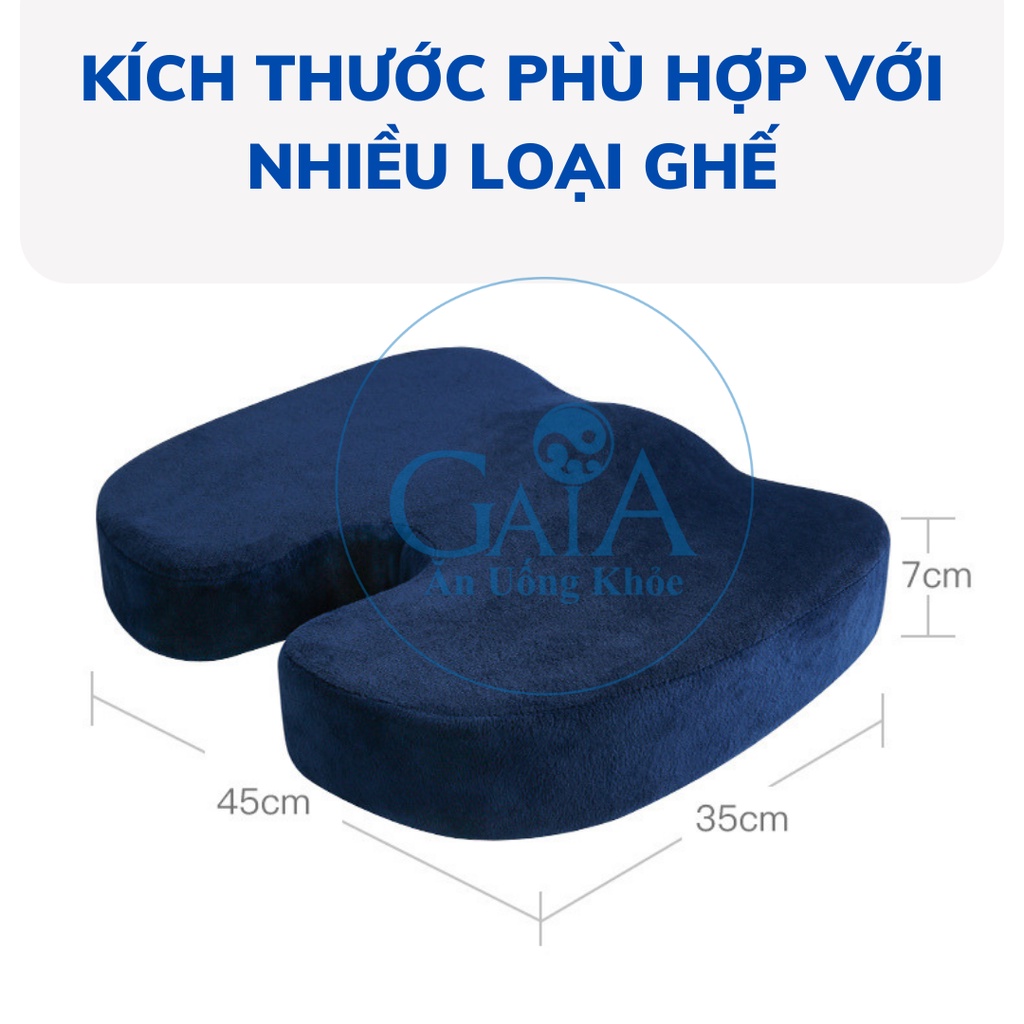 Gối lót ngồi hình chữ U, chữ O bằng cao su non giảm đau xương cụt, chống bệnh trĩ phù hợp cho cả nam và nữ