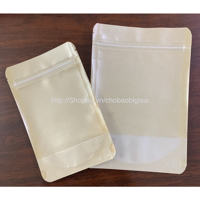 {1kg/size} Túi zipper đáy đứng mặt giấy mặt trong (hàng đẹp có 4size lựa chọn)