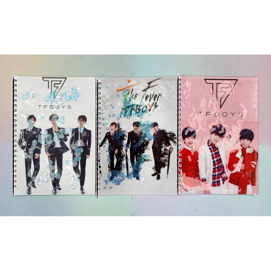 Sổ lò xo kim tuyến tfboys SLK22 60 trang 17x25cm