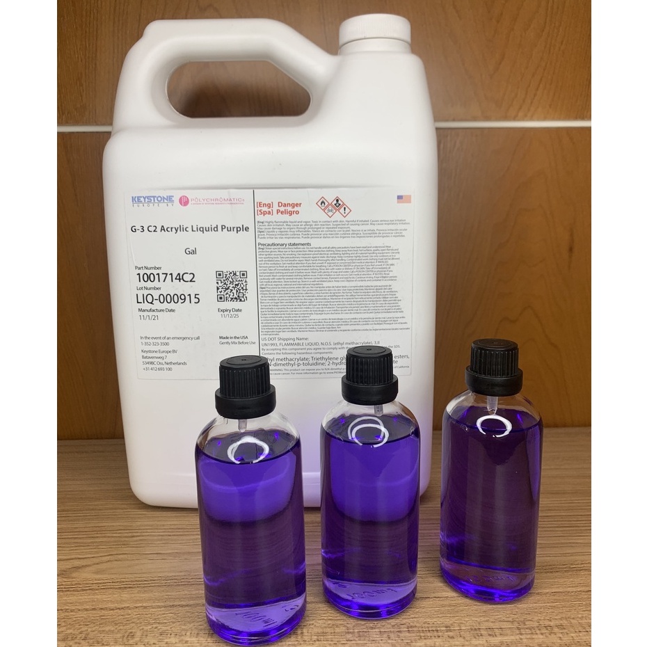 Dung Dịch L.Huỳnh Tím Đắp Bột Móng Và Làm Hoa Nail Keystone 100ml