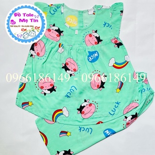 Đồ tole(lanh) bé gái quần lửng size 13(32-35kg)