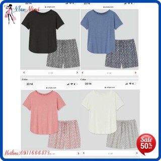 Đồ bộ nữ cotton mặc nhà mùa hè đẹp quần đùi hoa nhí cho nữ có túi zip sịn sò-XIAOMIMI 615555556