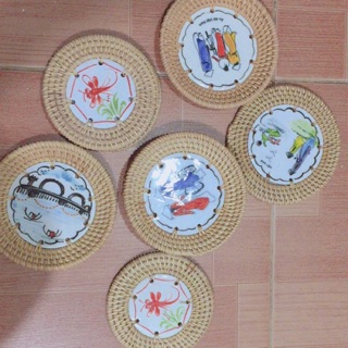 Lót ly mây tre đan