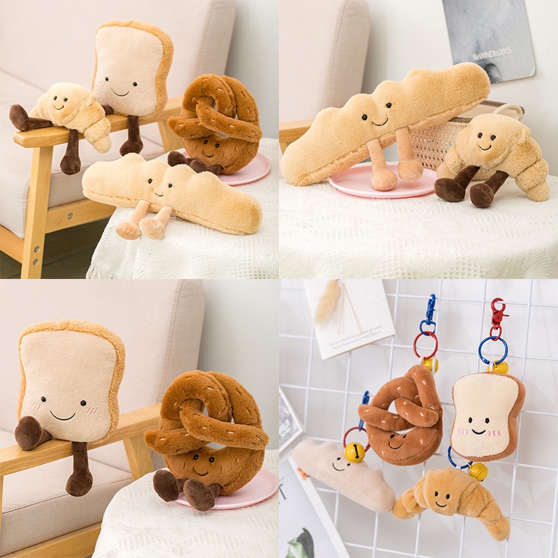 Đồ Chơi Nhồi Bông Hình Bánh Mì Nướng Đáng Yêu Cho Trẻ Em Và Người Lớn