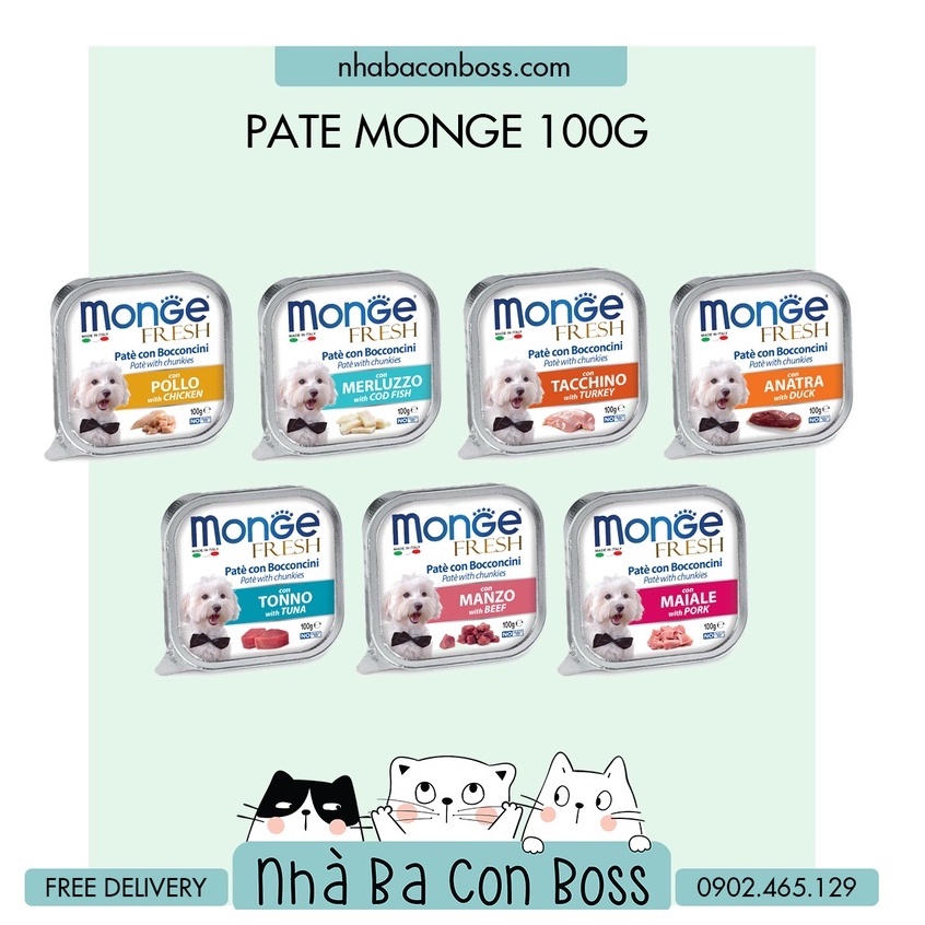 Pate cho chó MONGE từ Ý