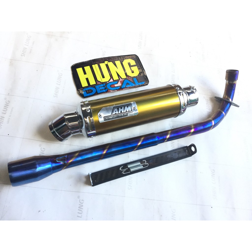 Bộ pô ahm  full cổ titan wave balde, wave s, wave rs, wave rsx, wave alpha 110 2017 - 2019