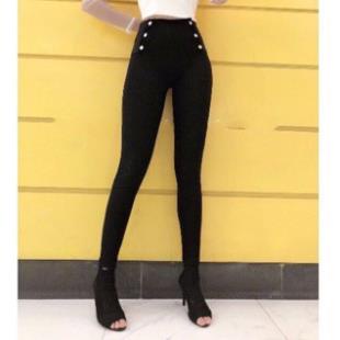 Bigsize  [Big size] Quần leeging cạp 9 phân đính khuy Siêu hot