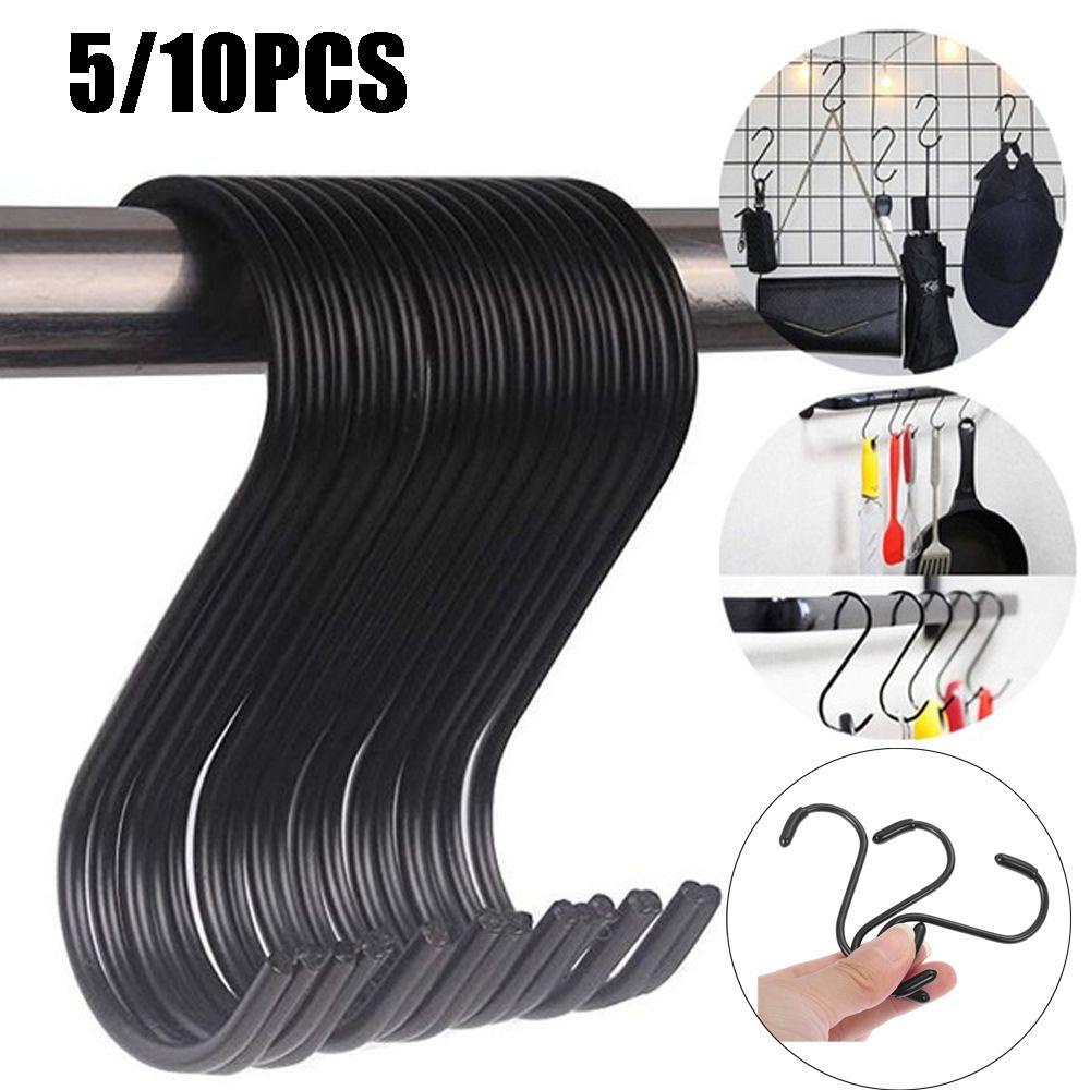 DIACHAVN Set 5 / 10 Giá Đỡ Inox Treo Đồ Hình Chữ S Tiện Dụng