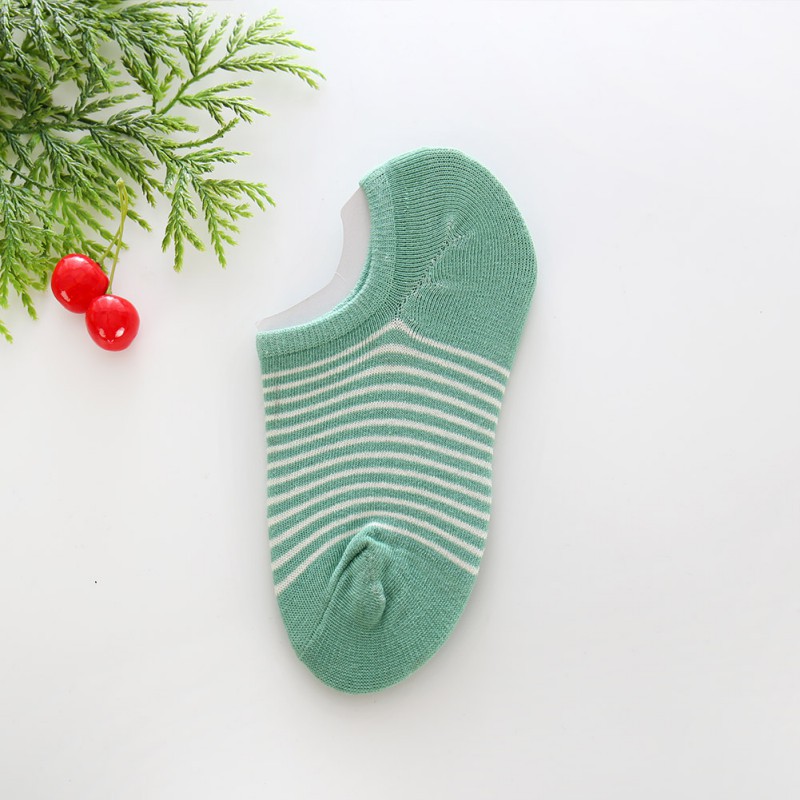 Tất Cotton hoạ tiết kẻ sọc thời trang mùa hè cho phái nữ