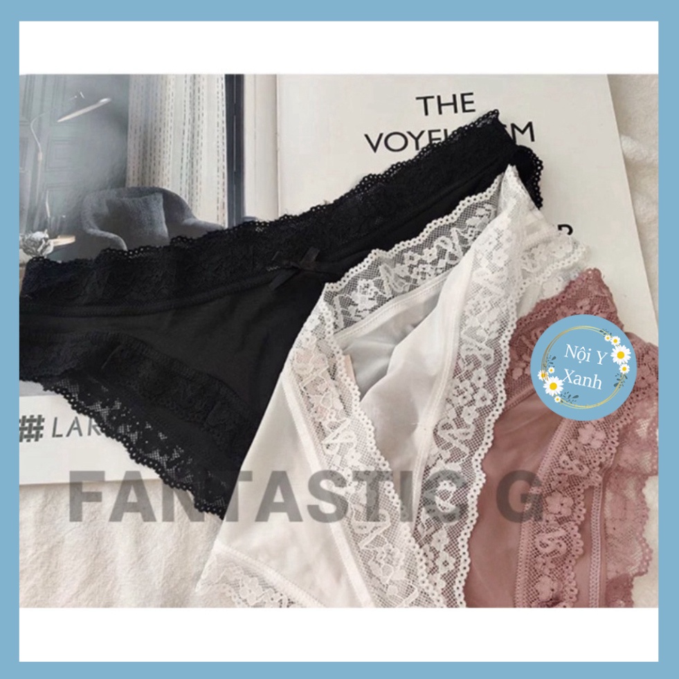 Quần Lót Nữ ❤️Quần Lót Vic Ren Su cao cấp mềm mại kháng khuẩn sexy gợi cảm 165 Nội Y Xanh chất thoáng mát cao cấp