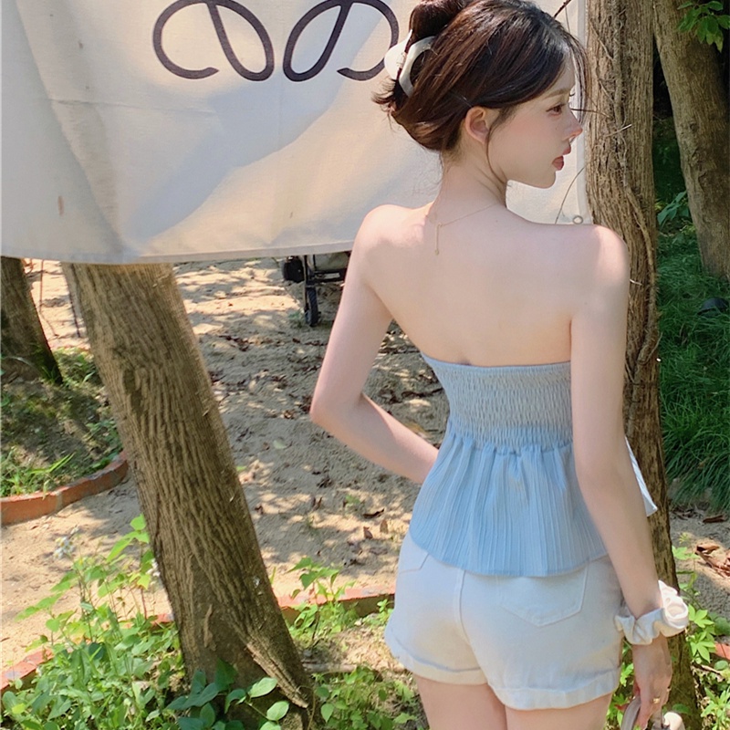 Áo Ống Màu Trơn Không Tay Thời Trang Mùa Hè Cho Nữ