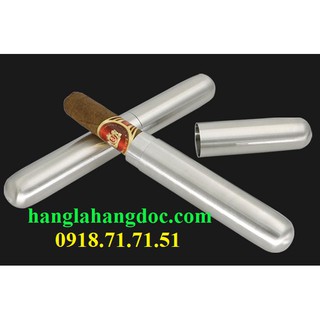Ống đựng xì gà 1 điếu bằng inox, nhỏ gọn tiện bỏ túi